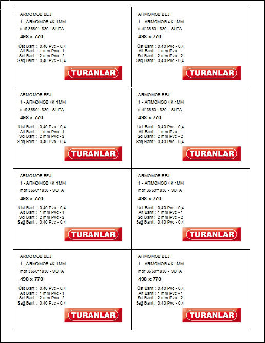 Etiket Örneği